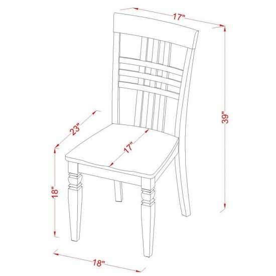 5 Pc Dining Room Set, Dining Table And 4 Dining Chairs In Black And Cherry