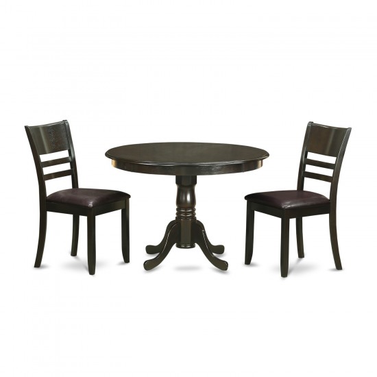 Hlly3-Cap-Lc 3 Pc Kitchen Nook Dining Set-Dining Table And 2 Dinette Chairs