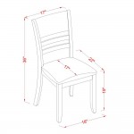Hlly3-Cap-Lc 3 Pc Kitchen Nook Dining Set-Dining Table And 2 Dinette Chairs