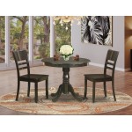 3 Pc Kitchen Table Set-Kitchen Dining Nook Plus 2 Dining Chairs